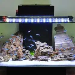 Аквариумный аквариум светодиодный свет водонепроницаемый бар полосы лампы 30-40 см синий/белый Decoracion Acuario Peceras