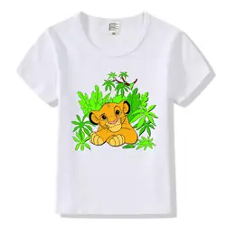 2019 футболка Simba Lion футболка с принтом детская летняя футболка с забавным рисунком для малышей модные топы для мужчин и женщин HHY538