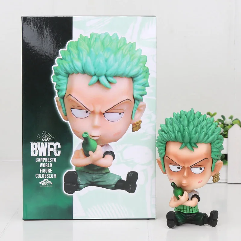 Аниме one piece Figure Roronoa Зоро фигурка битва Версия ренгоку онигири Зоро ПВХ модель куклы 13-26 см игрушки - Цвет: 17628 10cm Zoro box