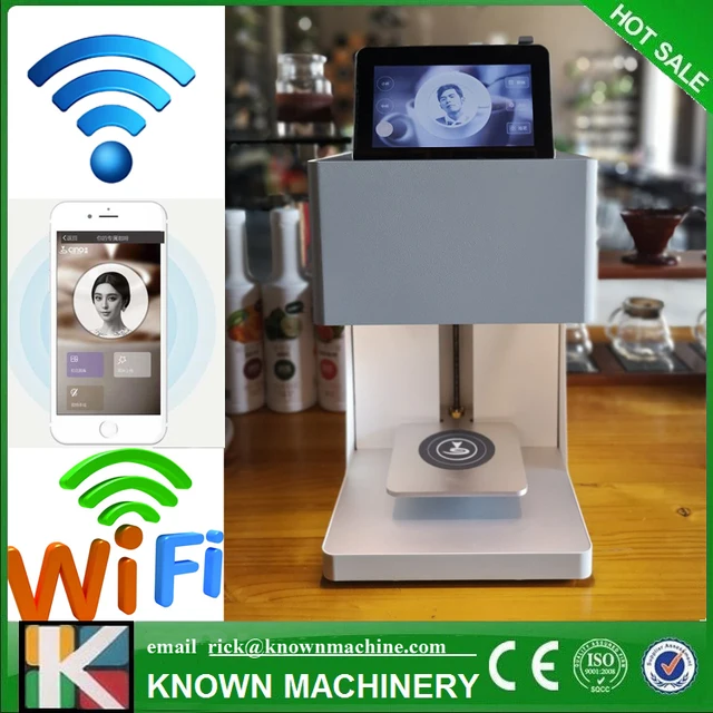 Special Price wifi version Edible ink beverage biscuit coffee printer selfie coffee printer making machine with CE