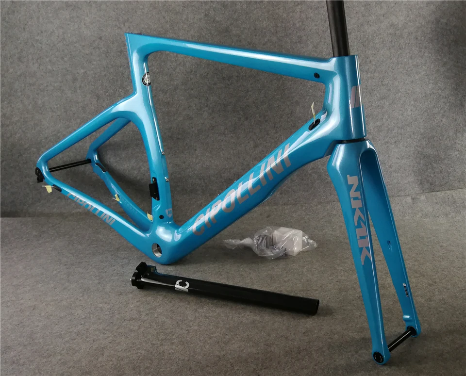 Cheap DISk Blue Cipollini NK1K Disc Sliver Logo Carbon Road Frame Bike carbon bicycle frame glossy/matte 3