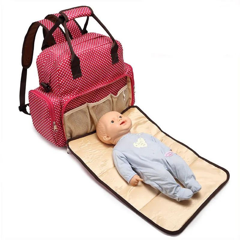 343412cm Fashion Baby Diaper Bags Backpack Nappy Changing Bag For Mom Dot Women Messenger Tote Mother Maternity Bag Ladies (14)