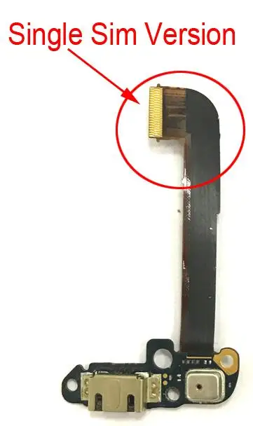 Один M7 док-разъем для htc One Dual Sim 802D usb зарядный порт гибкий кабель с микрофоном - Цвет: Single Sim Version