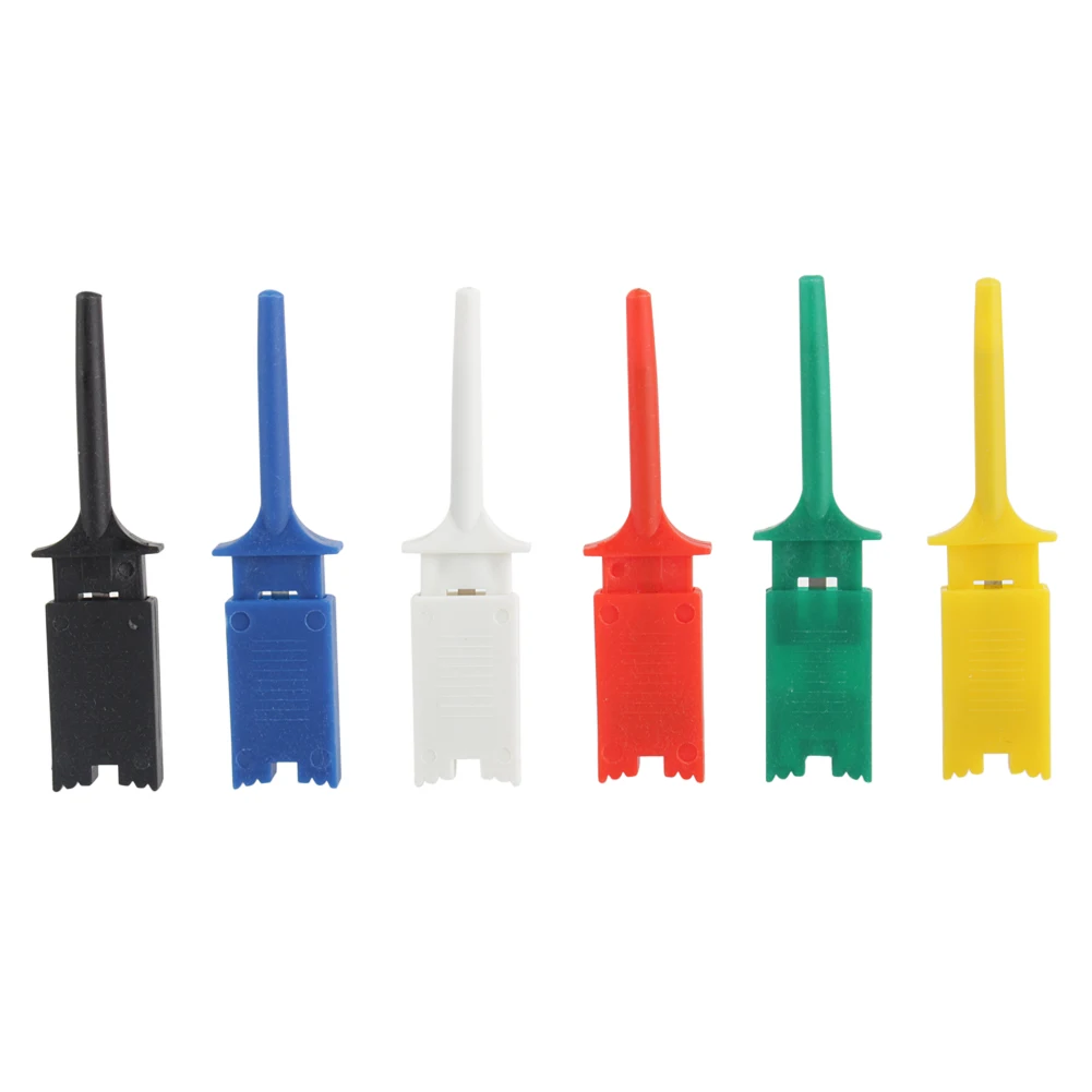 

6 Pcs/Pack Mini Grabber 6 Color Test Probe Hook For SMD IC Test Cilps SMD IC Hook Probe Jumper