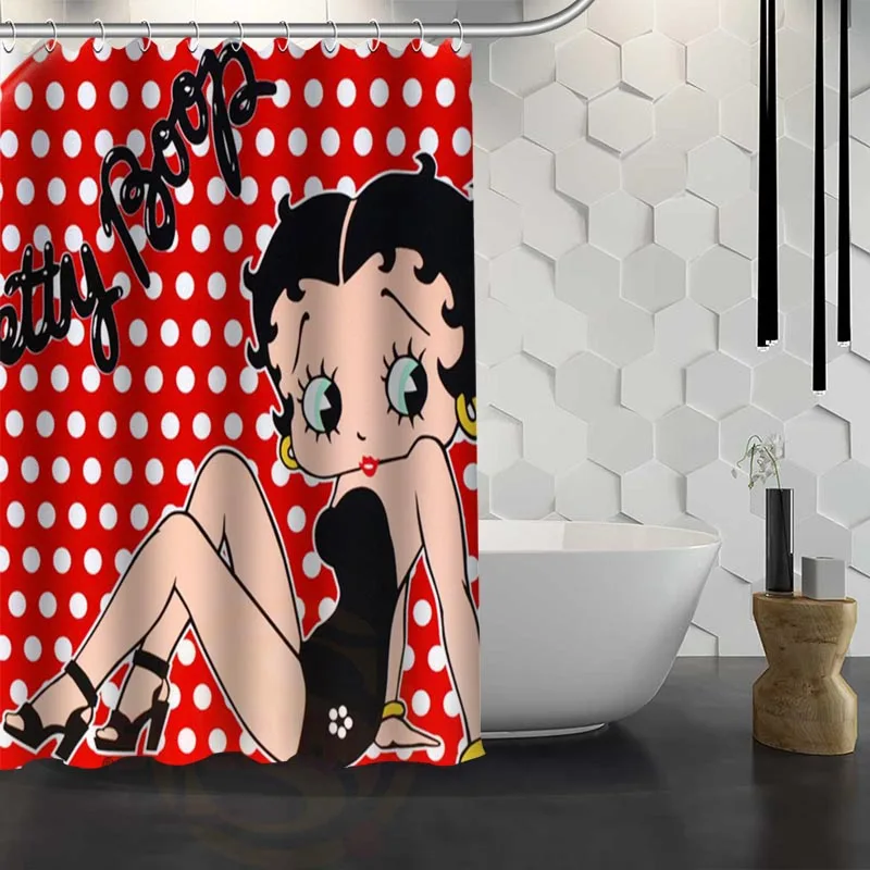 Пользовательские Betty Boop занавески для душа из водонепроницаемой ткани занавески для ванной комнаты WJY1.17