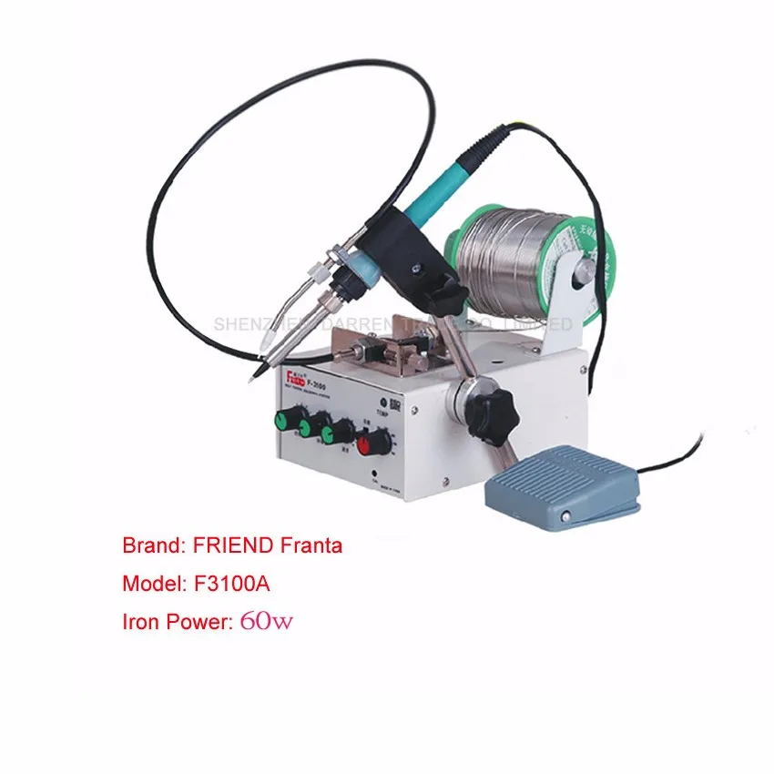 1 шт. Автоматическая Оловянная Подающая машина постоянная температура паяльник Teclast Утюг F3100A мульти-функция ног паяльная машина