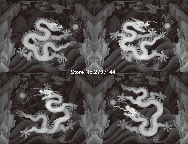 9pcs/set Kowloon Wall decor panels 3D Model STL relief for cnc STL/BMP format  ARTCAM ASPIRE MACH3 Dragon wall panel