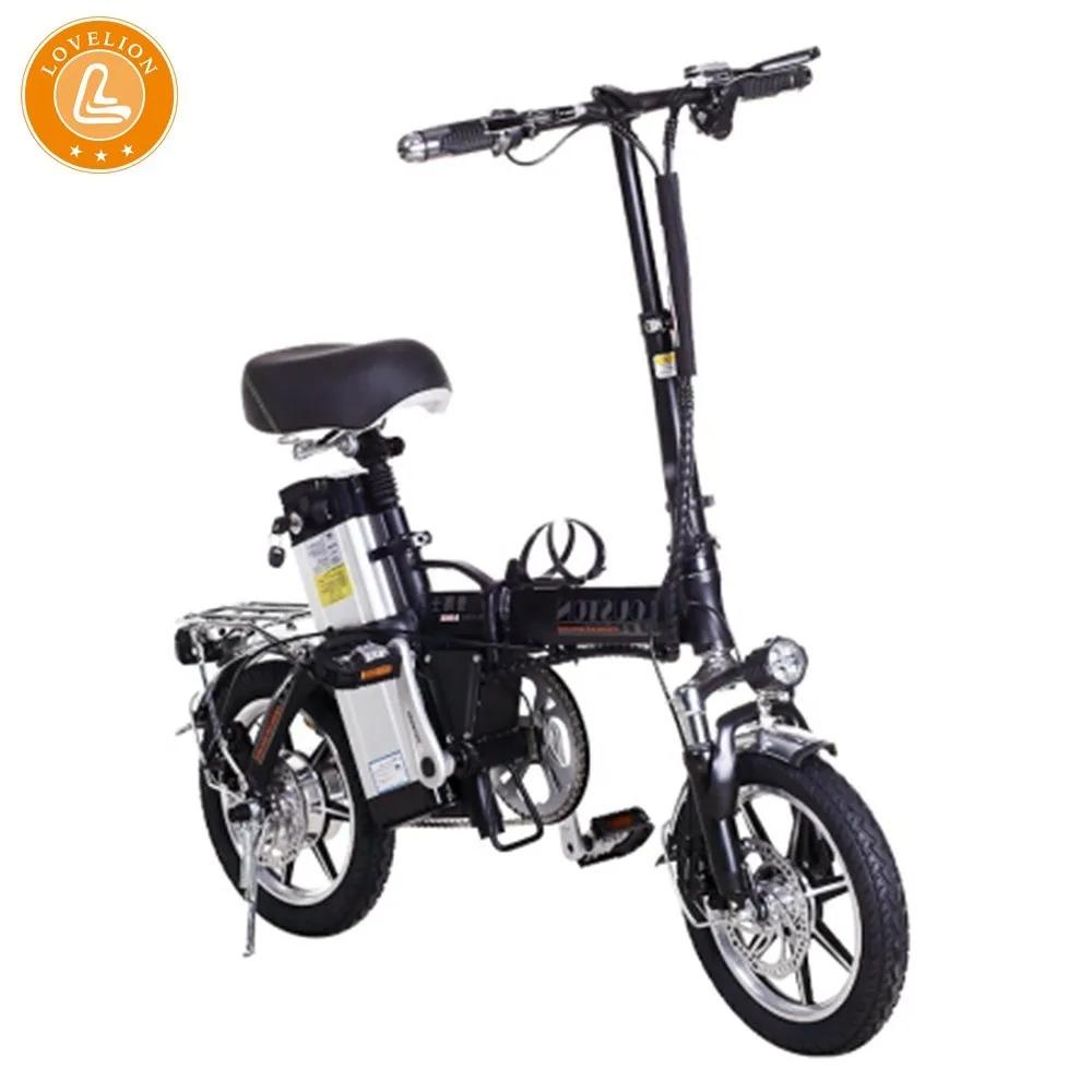 Cheap LOVELION Inch Power Bicycle Foldable Generation Driving A Storage Battery Car Cool Black Aluminum Frame Renewal 60-70 Kilometre 0