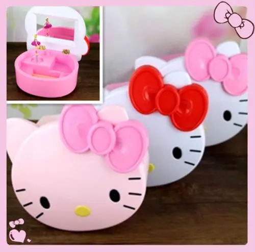 HelloKitty музыкальная шкатулка зеркало/макияж шкатулка yey-E1029-3 розовый