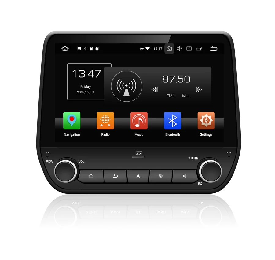 Best 8 Core 64GB rom Android 9.0 Navirider Car radio GPS Navigation for FORD Ecosport Fiesta 17-18 full touch bluetooth video Player 1
