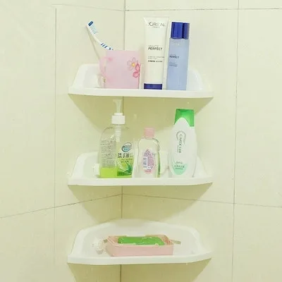 

Free shipping Bathroom shelf wall strong suction cup tripod 3 corner