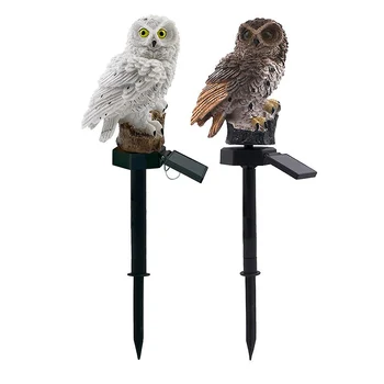 

Owl Shape Solar Light With Solar Led Panel Fake Owl Waterproof Outdoor Solar Powered Led Path Lawn Yard Garden Lamps