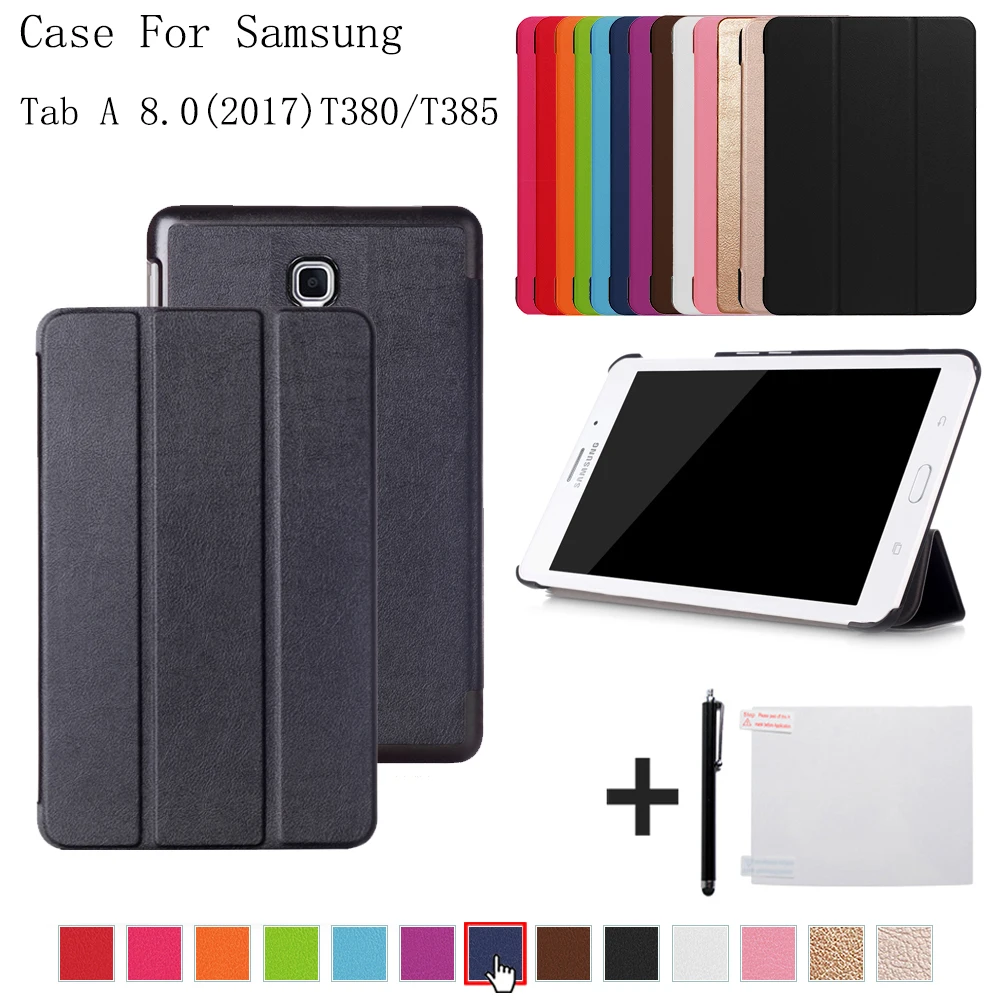 Чехол для Samsung Galaxy Tab A 8 0 SM-T380 T385 2017 чехол-книжка A2 S + подарок | Компьютеры и офис