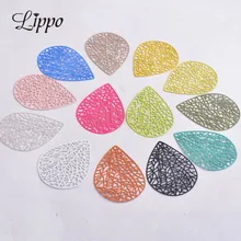 30 шт. AB2617 30 мм* 41 мм подвеска «капля» листьев в форме стебля Подвески ручная работа застежки для сережек