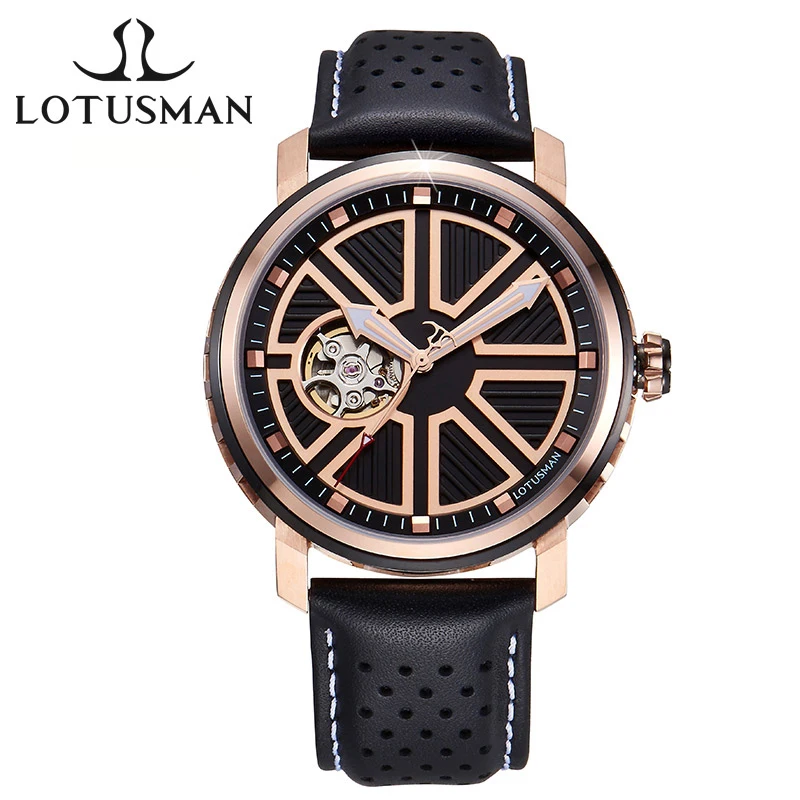 

LotusmaN Luxury Men's Automatic Self-Wind Mechanical Watch 5ATM Waterproof Sapphire Stainless Steel Men Wrist watch relogio M512
