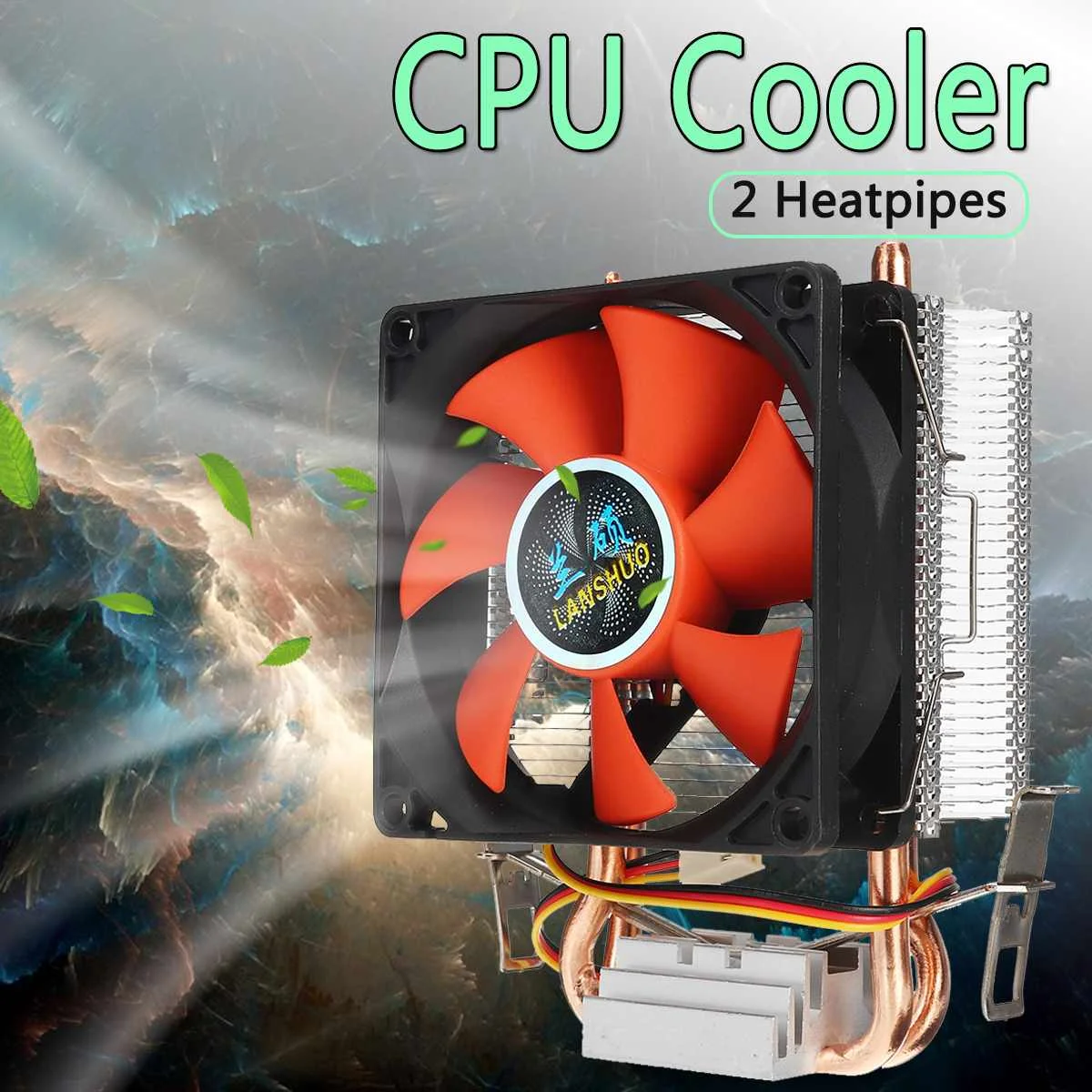 8 см мини Процессор охладитель 2 тепловыми ПК Процессор теплоотводы охлаждающего вентилятора компьютера для LGA 775/1155/1156 AMD AM2 AMD3 Бесплатная