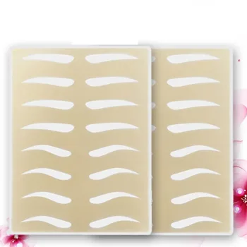 

10PCS/pack Silicone Practice Skin Fake False Eyebrows Pigment Free Microblading Permanent Tattoo Training Learning Beginners
