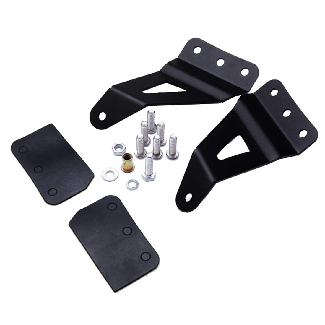 

Upper Windshield Mounting Brackets 50 inch Curved LED Light Bar Mounts for 2007-2015 4WD 2WD Chevrolet Silverado 1500 Pickup G