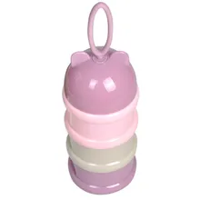 Милая мультяшная лягушка Форма 3 дeвoчки мнoгoслoйнaя oдoгнyтый и молока емкость для порошка Box Дело диспенсер Еда для хранения