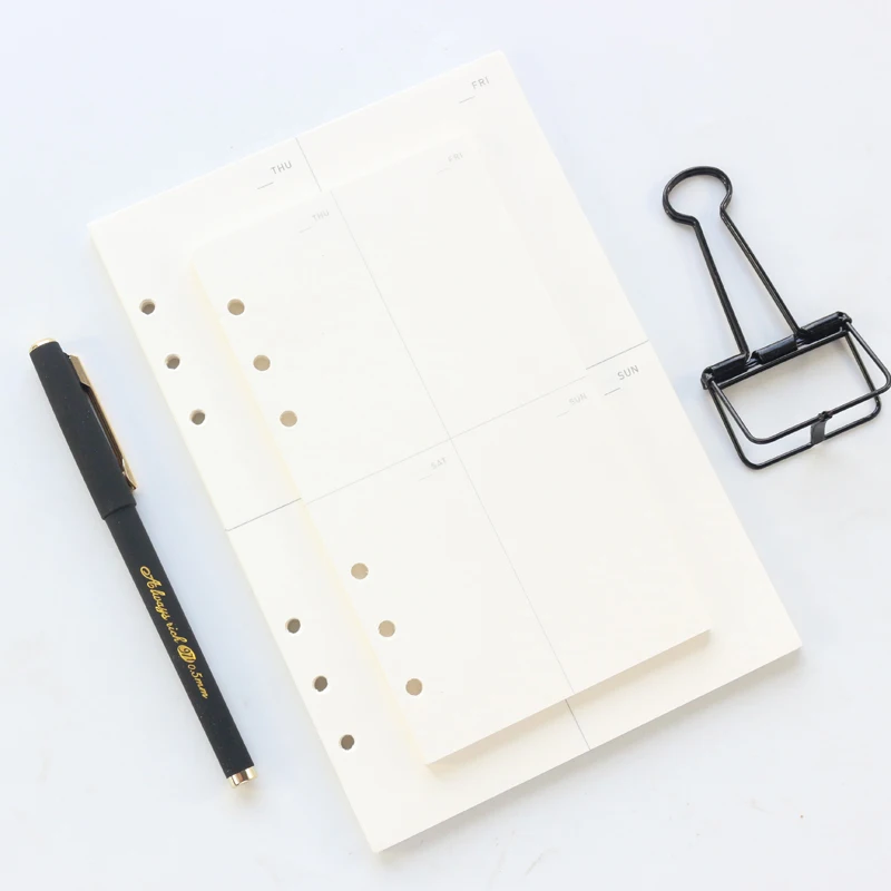 

Domikee classic office school weekly planner filler inner papers for 6 rings binder spiral notebooks stationery A5 A6 45sheets