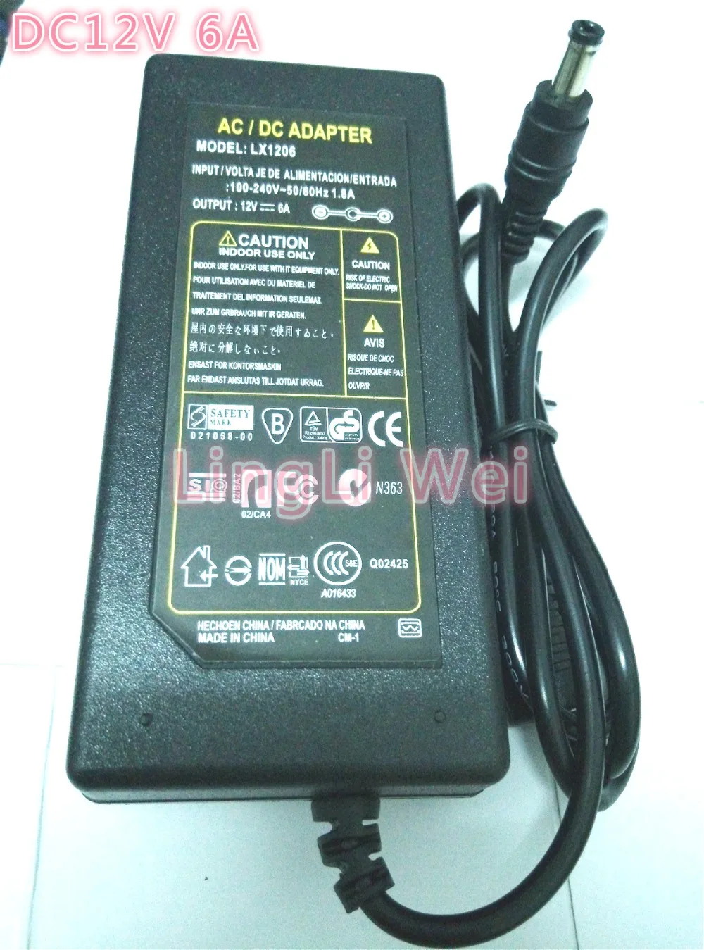 12V6A DC 12V 6A AC 110-240V Светодиодный светильник адаптер питания светодиодный адаптер питания трансформатор для светодиодный ленты 5050 2835 DC 5,5*2,5mm