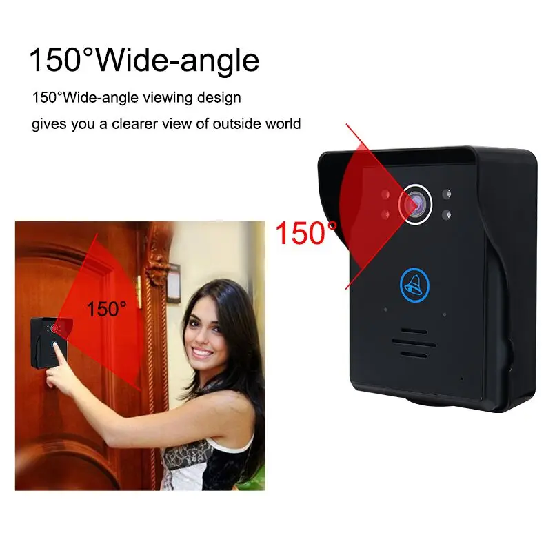 Waterproof 7''color TFT LCD wired video door phone door intercom Night Vision Camera Monitor Doorbell Intercom home Waterproof 7''color TFT LCD wired video door phone door intercom Night Vision Camera Monitor Doorbell Intercom home