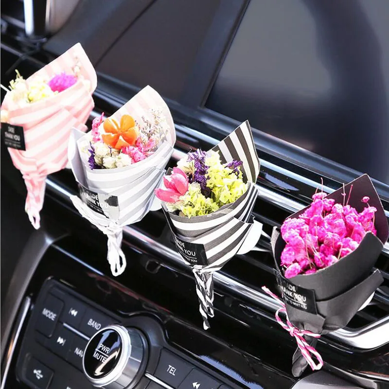 

CDCOTN Car Air Freshener Dry Flower Perfume Car Accessories Auto Interior Fragrance Outlet Clip Car Decoration Perfume Flower