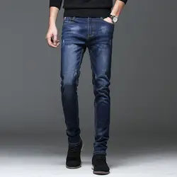 2018 Высокое качество для мужчин s джинсы для женщин бренд смешанный хлопок Vaqueros Hombre джинсовые штаны мужские узкие джинсы повседневное Сельма