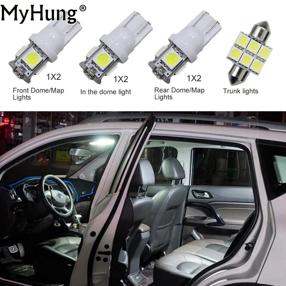 Us 13 32 19 Off For Toyota Previa Acr30 Convenience Bulbs Car Led Interior Light C10w W5w Replacement Bulbs Lamp Light White 7pcs Car Styling In