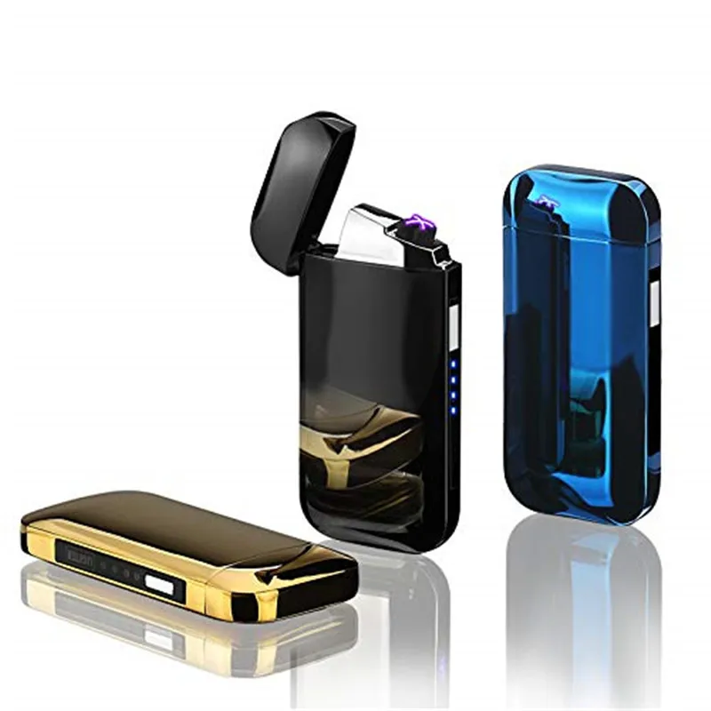 

Arc Lighter Electric Display Touch LED Cigar USB Double Arc Lighter Rechargeable Windproof Cigarette Lighters Plasma Gadget Gift