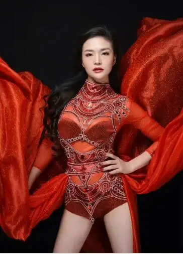Боди женское с блестящими кристаллами 3 цвета|rhinestone costume|female singerstage wear |