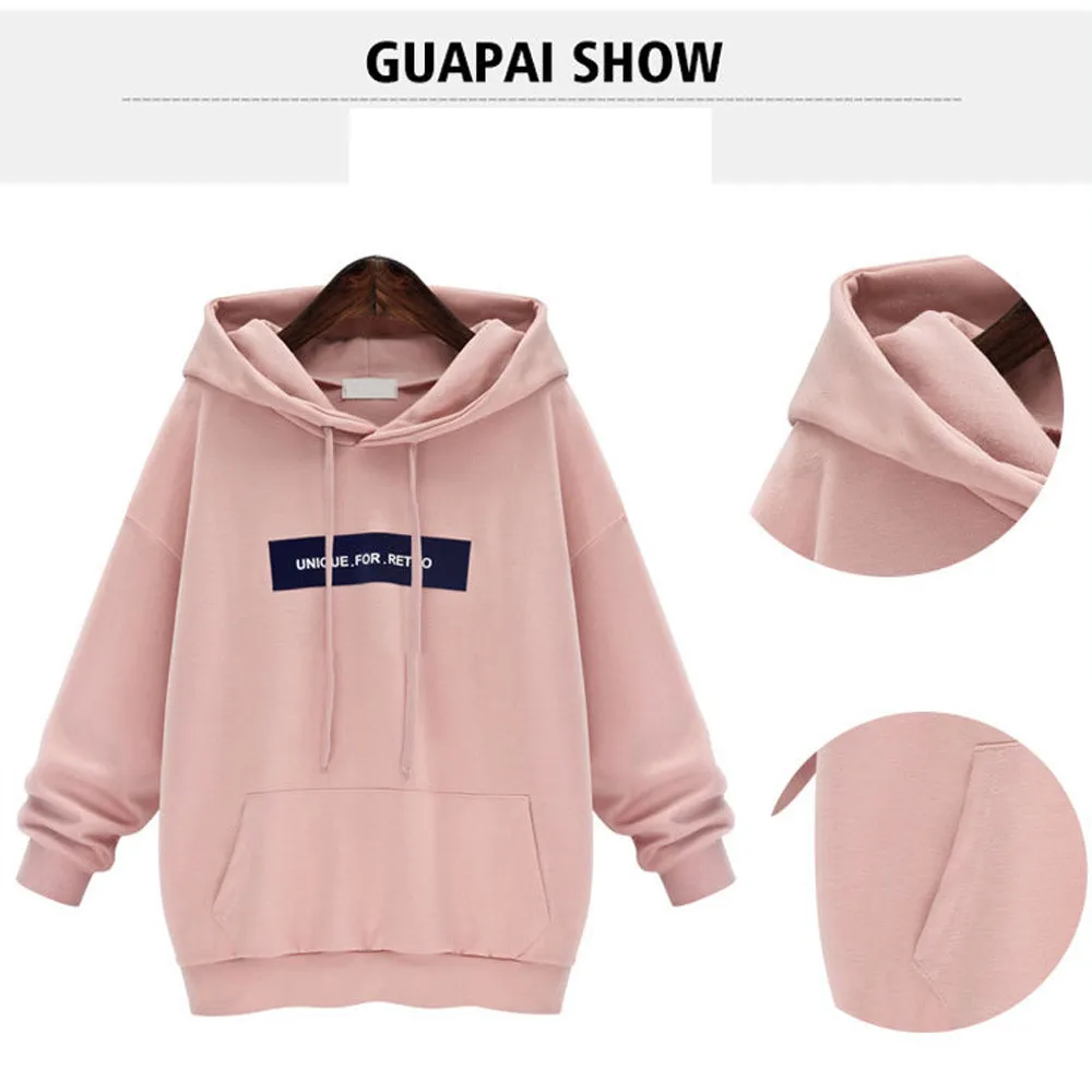

Telotuny sweatshirt Autunm winter Casual Letter Pullover hoodies women women with a hood sudaderas mujer oct 8