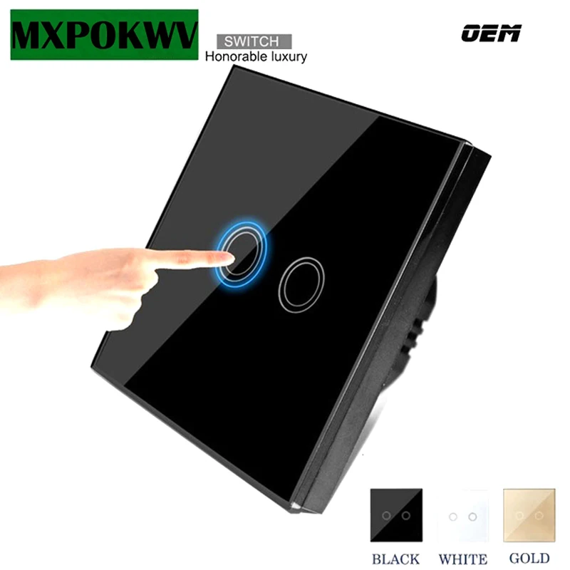 Padrão da ue Interruptor de Controle Interruptor de Botão Módulo de Automação Gang Maneira Remoto Inteligente 433 Mhz Home Lâmpada Led Toque 220 v rf Residencial – uk 2 1
