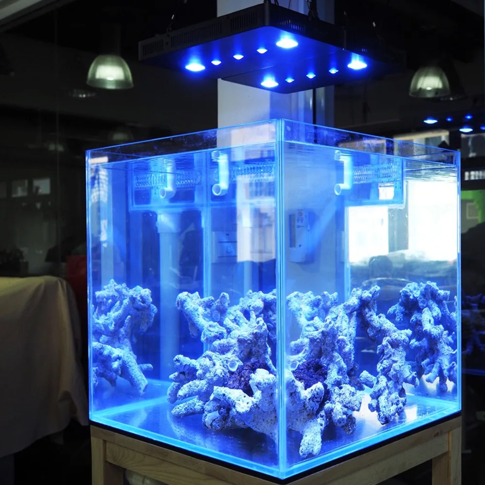 Hot 169W COB+Lens aquarium led lighting Dimmable Full spectrum led aquarium light for coral