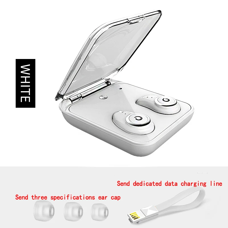 

Charge Your Phone Touch Siri 7 Waterproof Business Bluetooth Earphone Wireless Mini Headset and Power Bank with Microphone