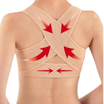 Lady Chest Brace Support Belt Band Posture Corrector X Type Back Shoulder Vest Protector Clothes Body Sculpting Strap Tops