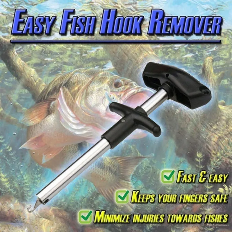 

New Portable Aluminum Tube Easy Fish Hook Remover New Fishing Tool Minimizing The Injuries Tools Tackle Fishing Accessories