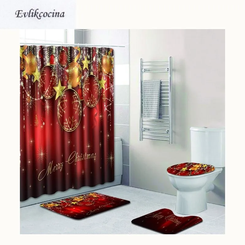 Бесплатная доставка 4 шт. Рождественские Цветные колокольчики Banyo Paspas коврик для