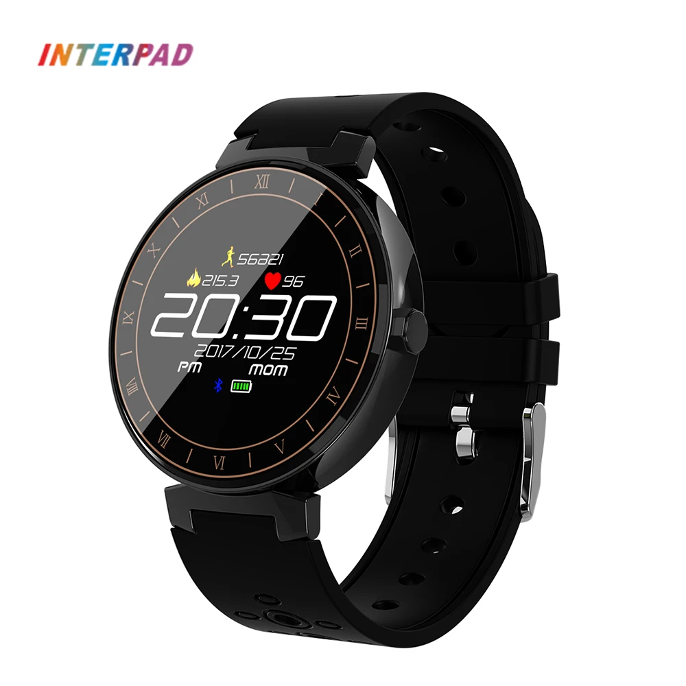 

Interpad IP68 Fitness Tracker Sport Smartwatch Pedometer Blood Pressure Heart Rate Monitor Wristwatch For Xiaomi