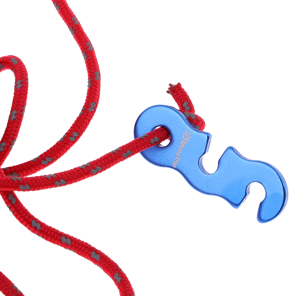 4 Pcs Reflective Camping Tent Guide Rope Guy Line Cord And Adjusters for Camping Backpacking Trekking Cycling Hunting Traveling