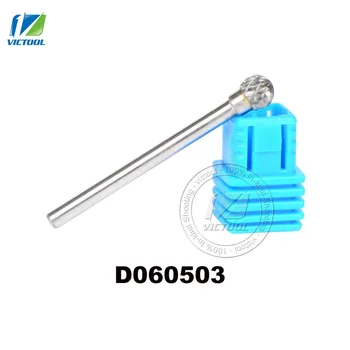 

5pcs/lot D060503 ball head 6*5mm carbide rotary burr file cutter grinding and abrasive tools milling bits burs bur