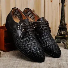 Летняя мужская деловая модельная обувь; повседневная обувь из натуральной кожи; дышащие сандалии;