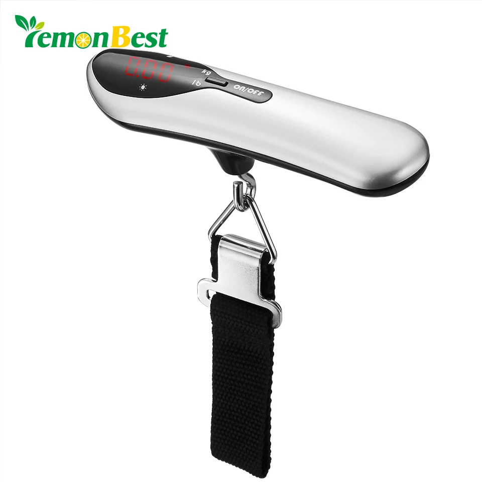 Lemonbest цифровые весы для багажа со светодиодным дисплеем 110 фунтов/50 кг Мини