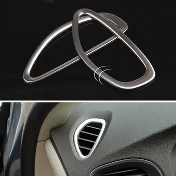 

2pcs Stainless Steel Car Interior Upper Air Vent Outlet Cover Trim for Volvo V40 2012-2017 Car Interior Accessories Styling
