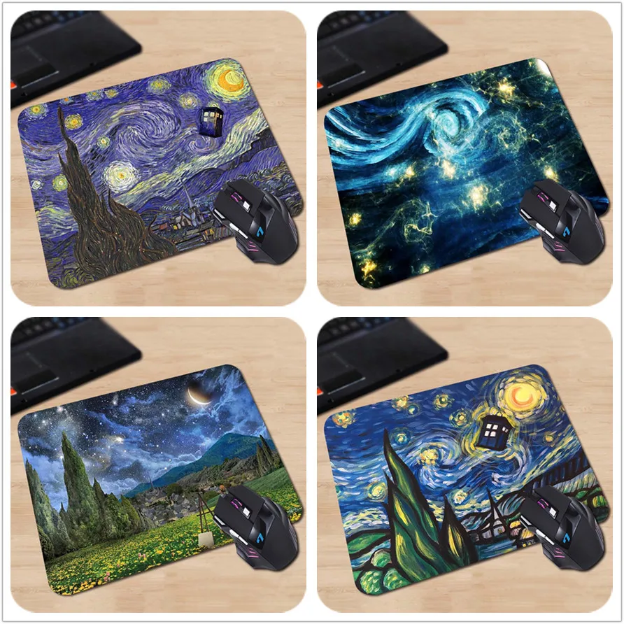 

Babaite Starry Night with Doctor Who Design Gaming Pad Necessary Mouse Mat Mouse Pad Non-Skid Rubber Pad 18*22cm and 25*29cm