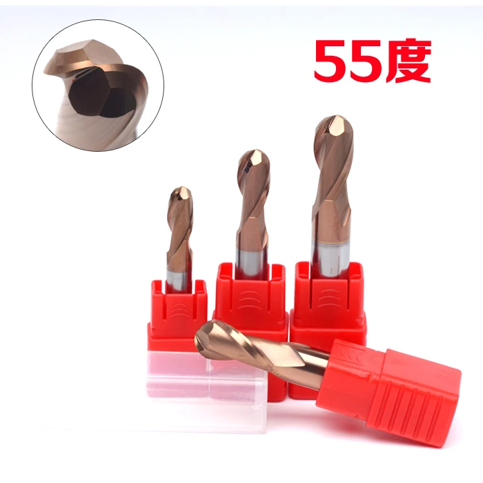 

R0.5-6mm Power Tool Accessories HRC 55 Two Blades Tungsten Alloy Ball End Mills Rose Cutter Ball-end Mill Ball Cutter Knife