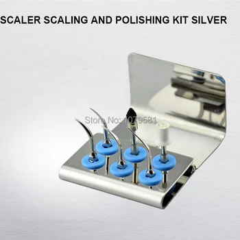 

1 set SSPKS Scaler scaling and polishing kit silver for SATELEC NO.1 10X 10Z for DTE piezo scaler tooth whitening