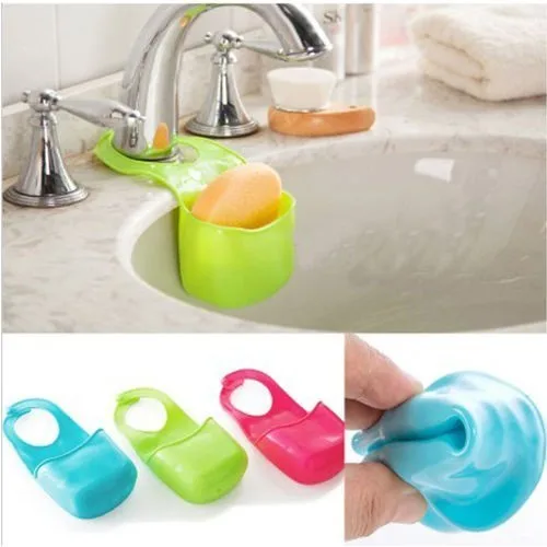 1pc Portable Hanging Drain Bag Holder Sponge Storage Gadget Rack Basket Toilet Soap Shelf Organizer Kitchen Sink Holder Accessories Tool   (7)