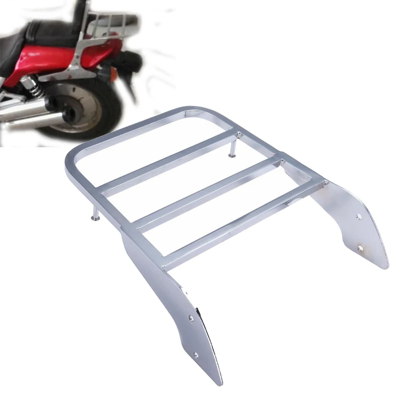 

Chrome Metal Sissy Bar Luggage Rack For Honda Shadow VT 750 VT750 C2 1997-2003 /Shadow Steed VLX 600 VLX600 1999-2007 2000 01 02