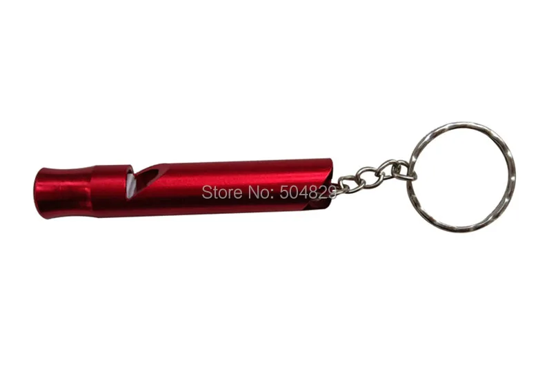 1000 pcs/lot Outdoor Safety Survival Emergency Whistle Key Chain Aluminum Alloy Metal for hiking Camping